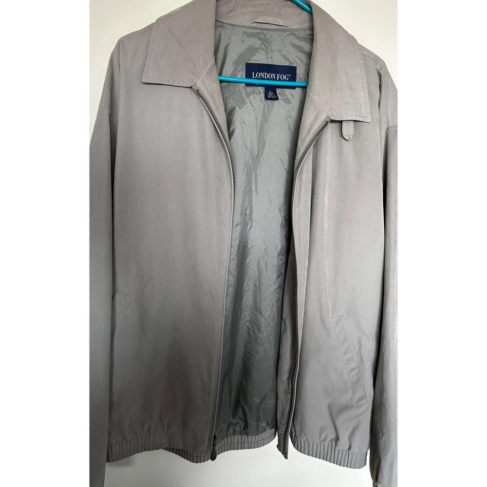 London Fog mens full zip jacket lined L casual vintage golf classic Grandpa Core